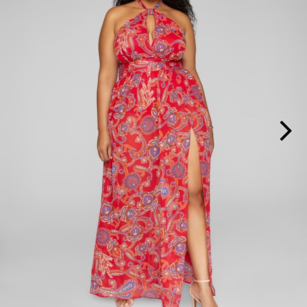 Fashion to figure slit maxi dress